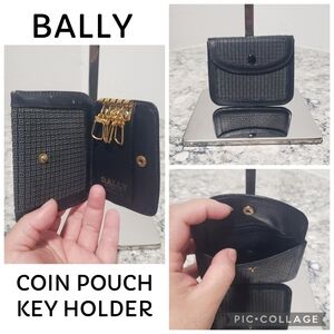 BALLY 2 In 1 Coin Pouch Key Holder